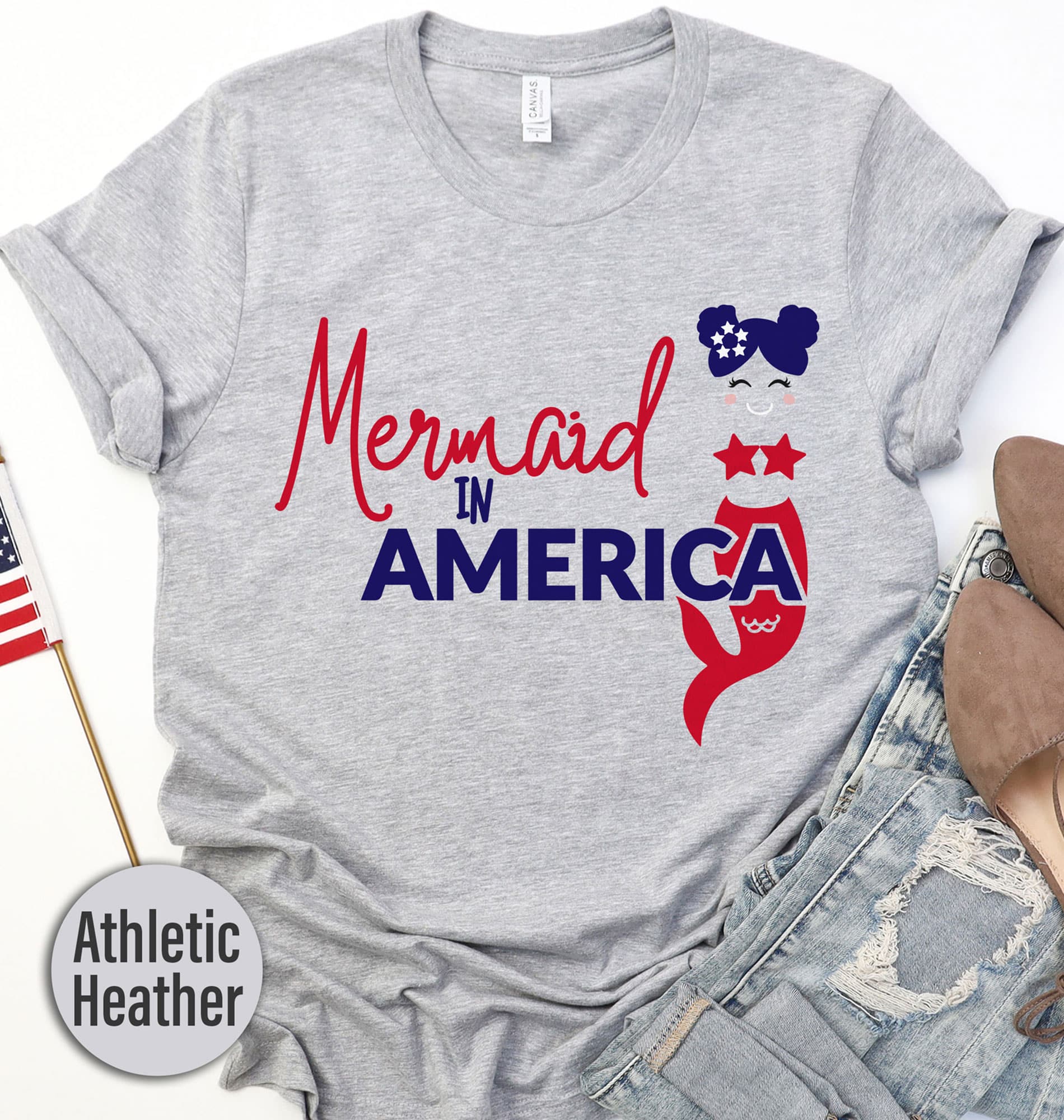 Mermaid In America T-shirt
