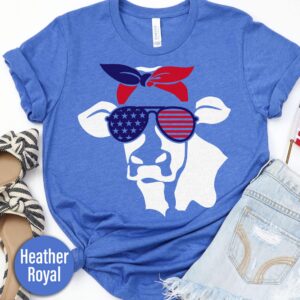 American Flag Cow T-shirt