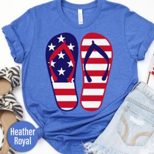 Americna Flag Flip Flop T-shirt