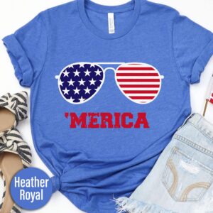 Merica Flag Shades T-shirt