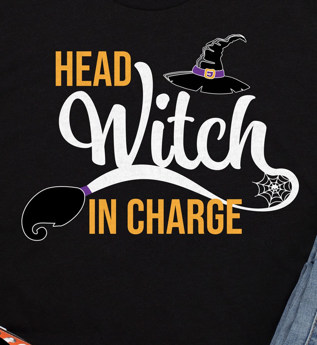 Head Witch In Charge Halloween T Shirt