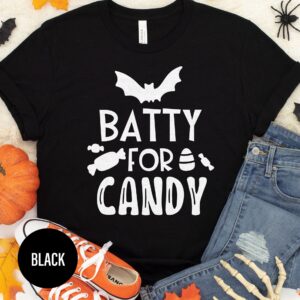 Batty For Candy Halloween T Shirt