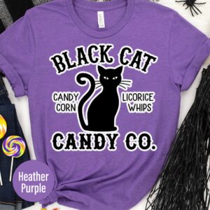 Black Cat Candy Co Halloween T Shirt