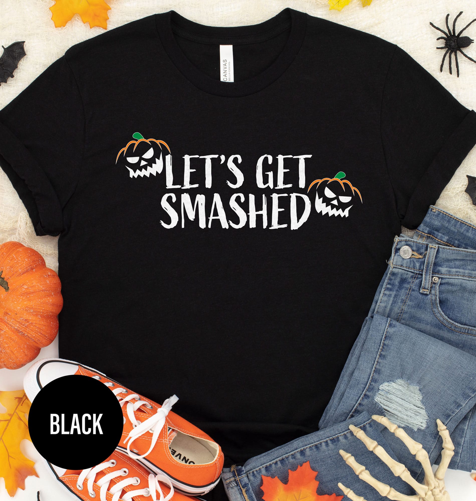 Hilarious Pumpkin Design Tee: 100% Cotton Halloween Shirt