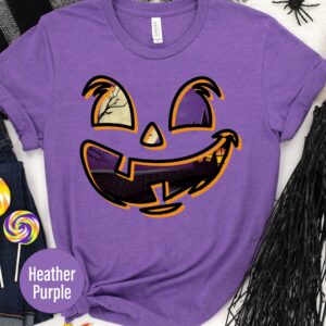 Spooky Pumpkin Face Halloween T Shirt