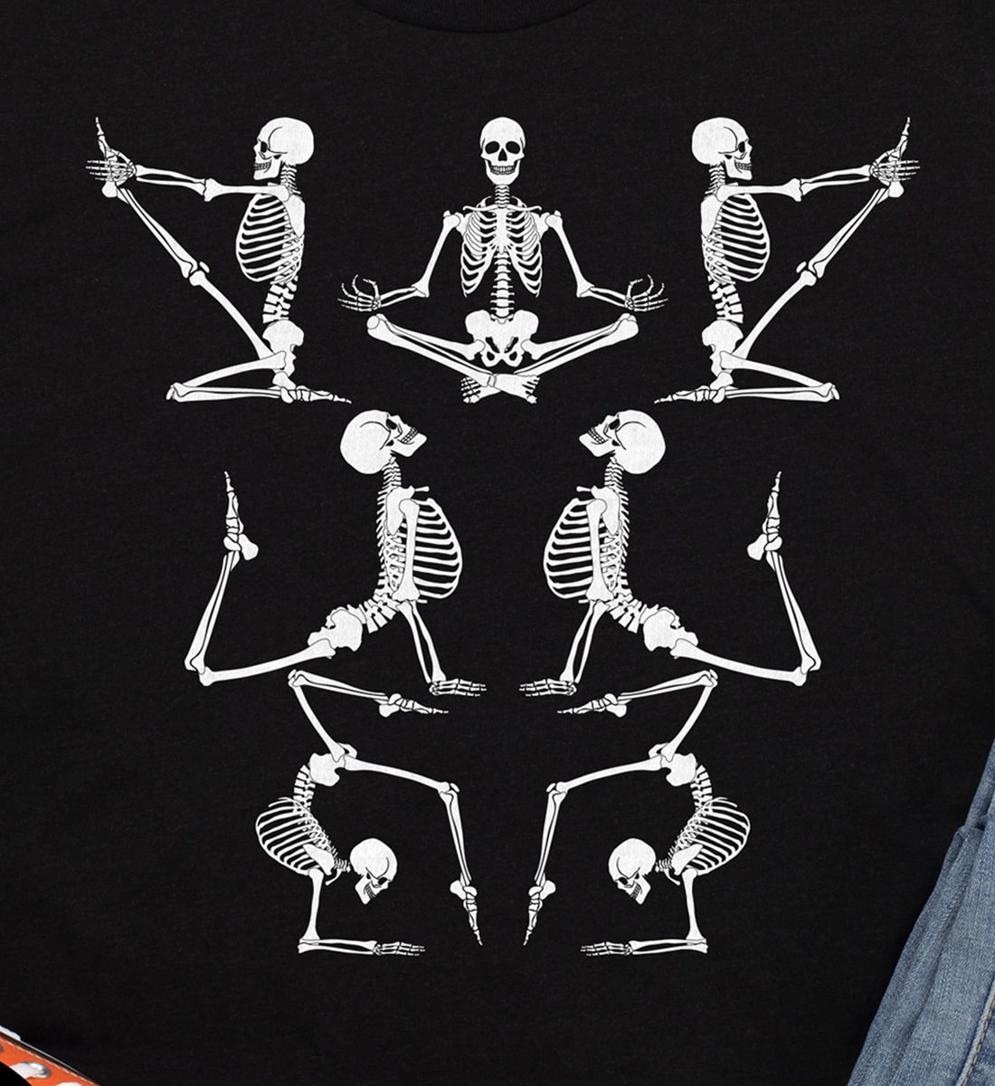 Yoga Skeletons Halloween T Shirt