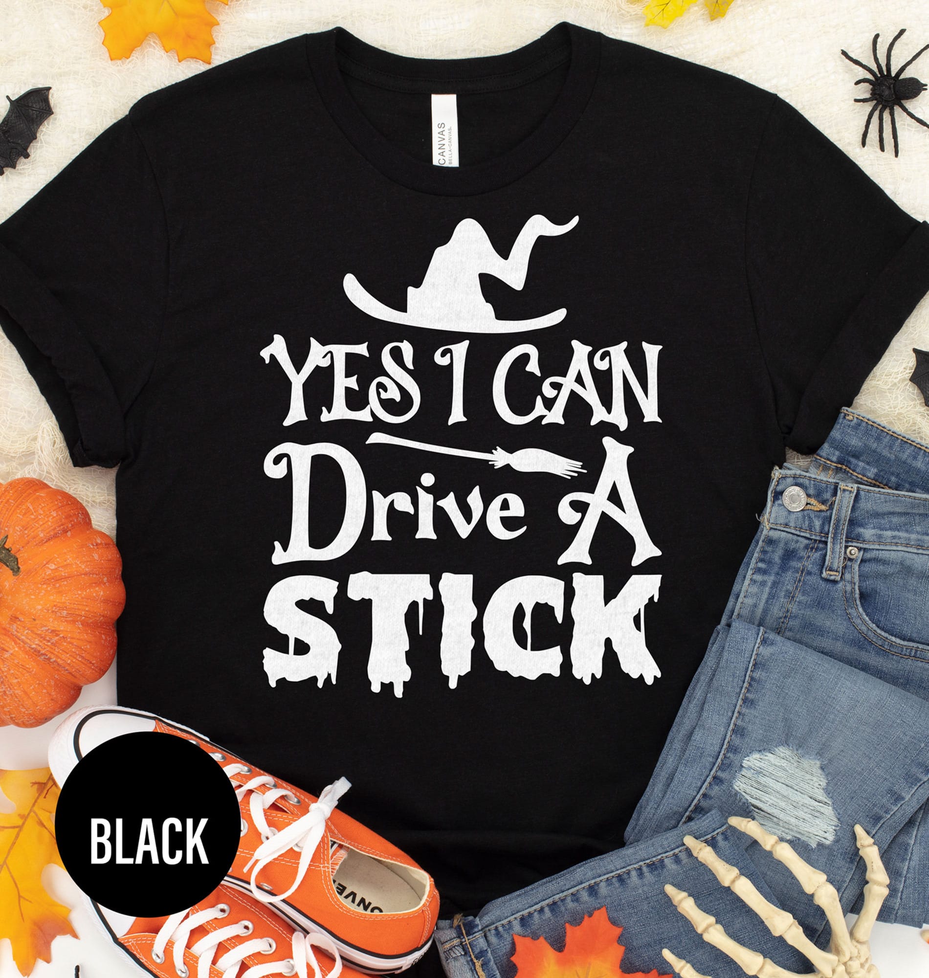 Yes I Can Drive A Stick Halloween T Shirt