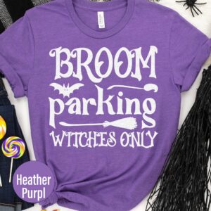 Broom Parking Witches Only Halloween T Shirt