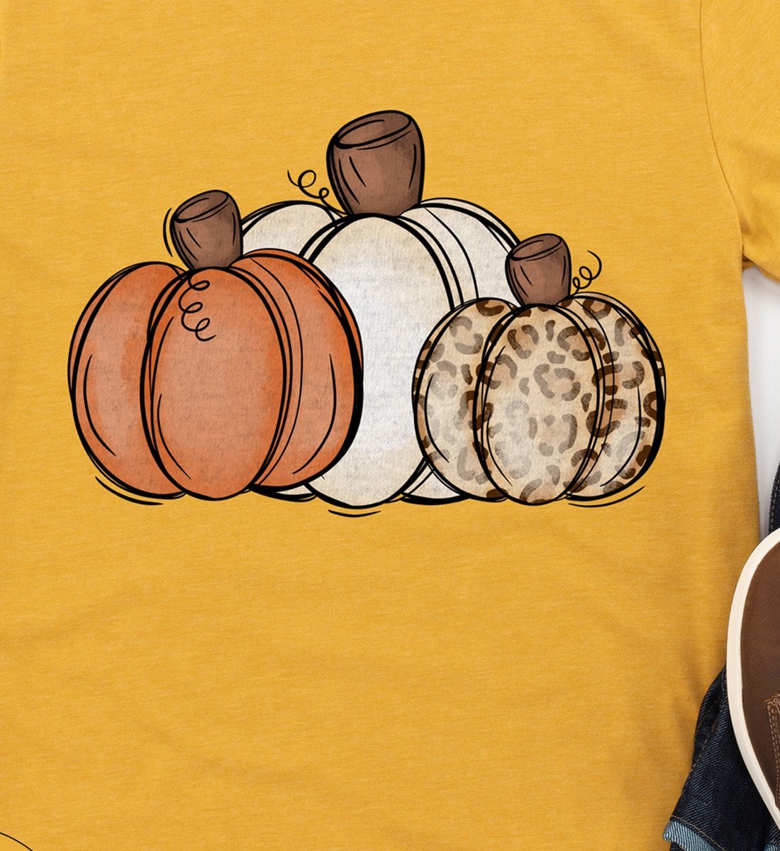 Autumn Leopard-pumpkin Tee From Holidayshirts