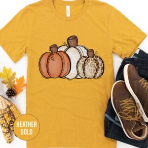 Autumn Leopard-pumpkin Tee From Holidayshirts
