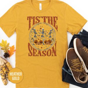 Holidayshirts.com's Jiving Skeleton Fall Tee