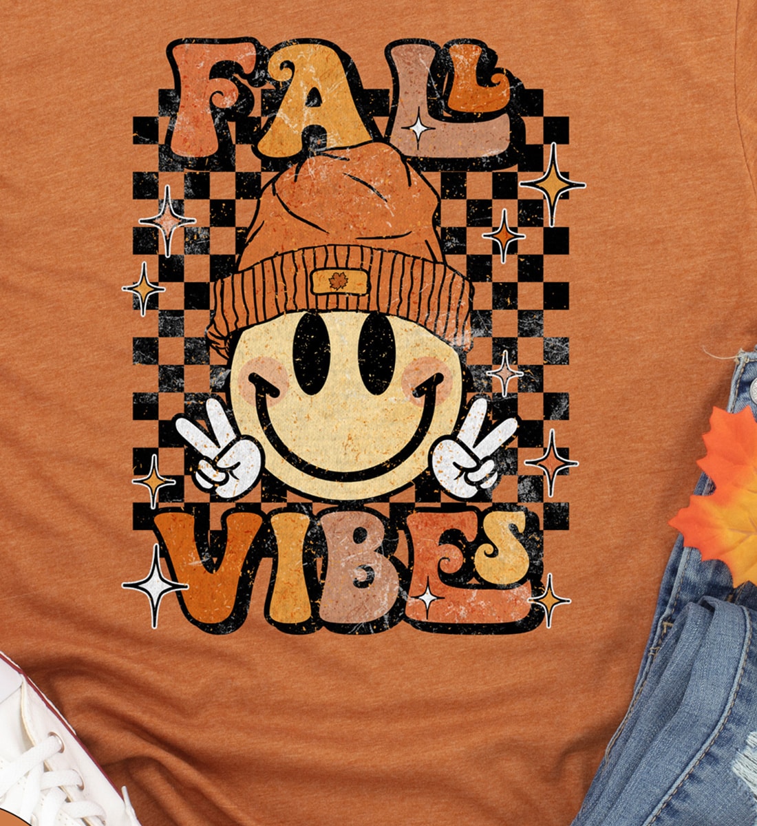 Fall Vibes Vintage-style Tee From Holidayshirts