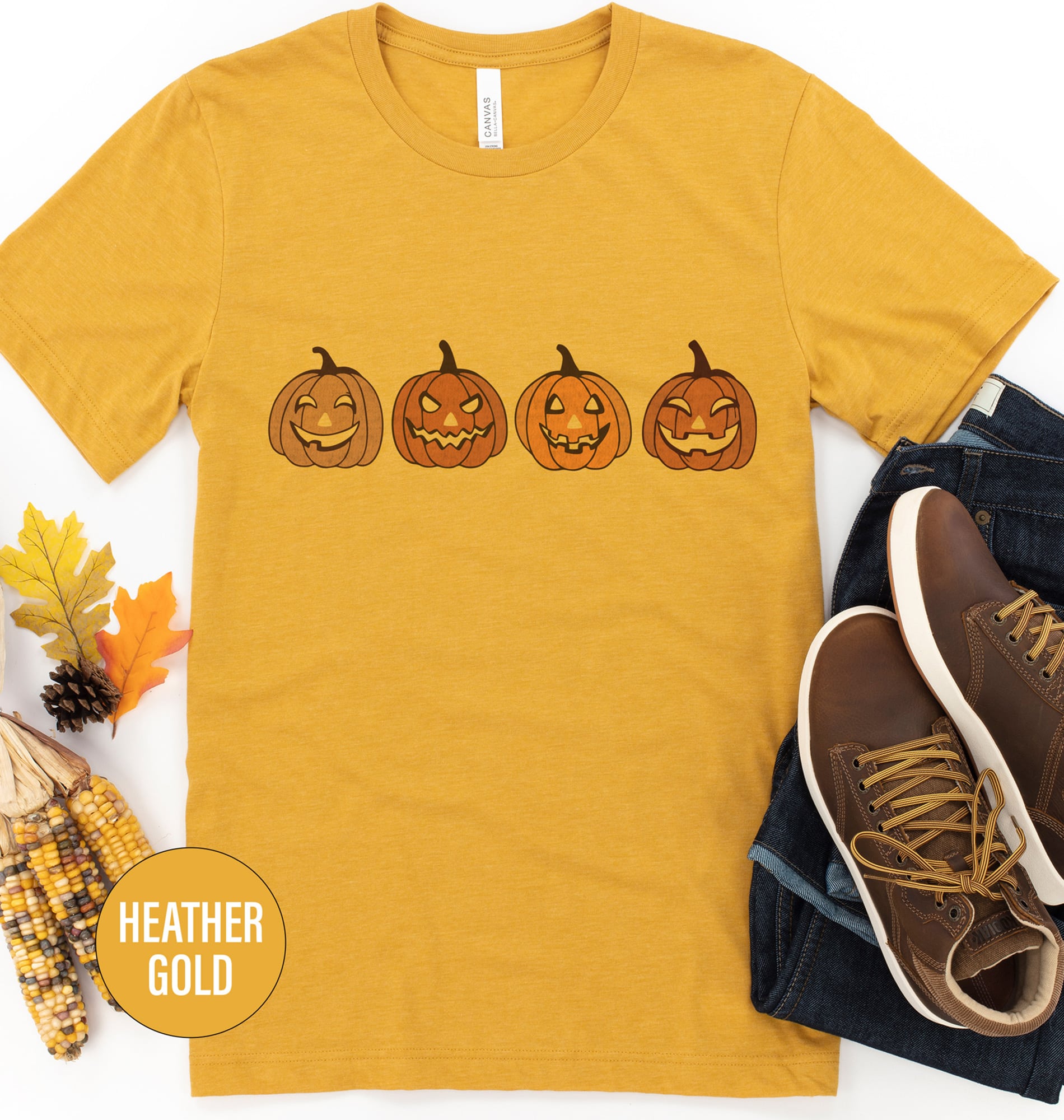 Autumn Pumpkin Jackolantern Tee - Holidayshirts