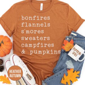 Holidayshirts Bonfire & Pumpkin Fall Tee
