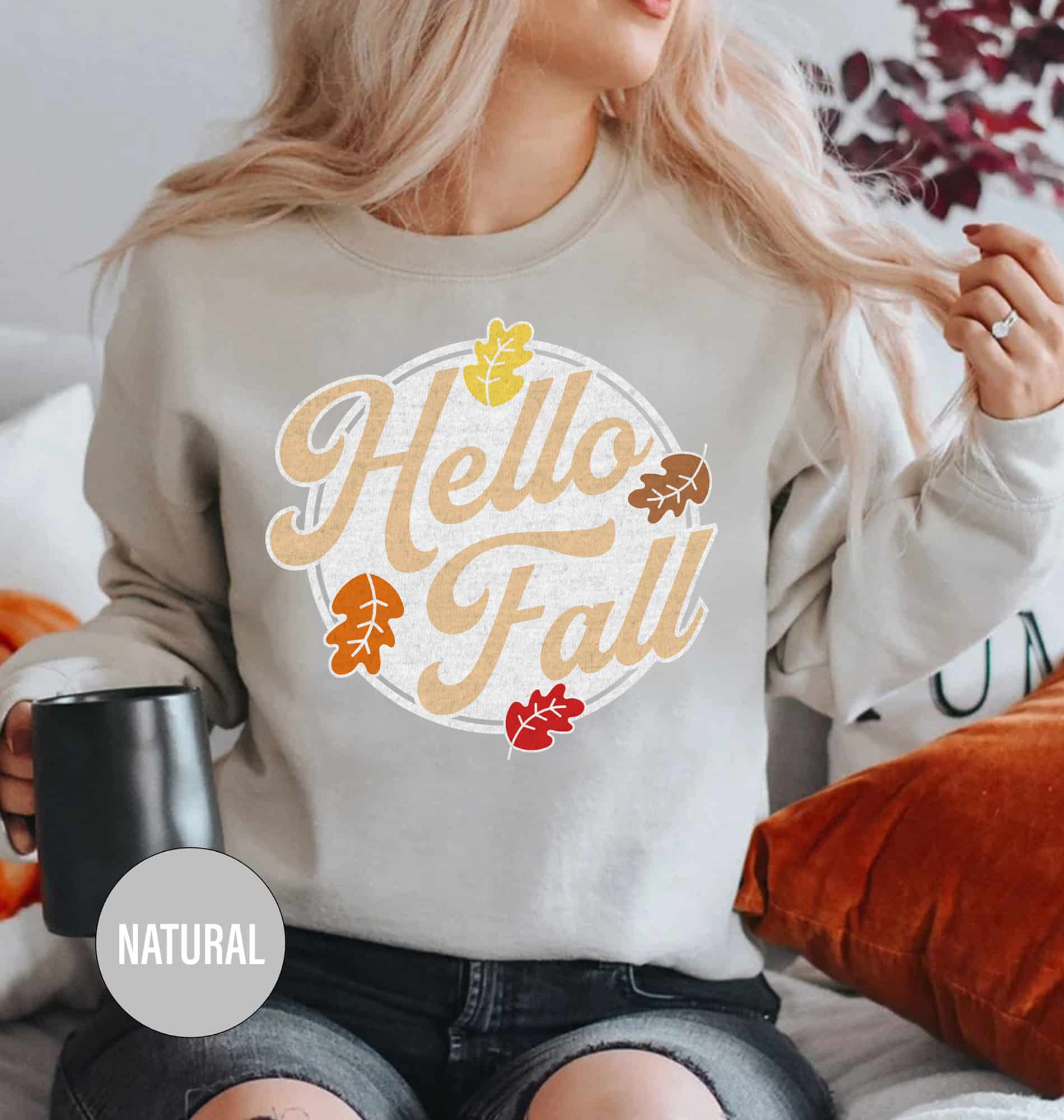 "hello Fall" Cozy Teacher Tee From Holidayshirts