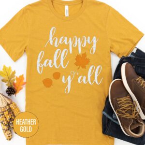 Happy Fall Y'all Festive Tee From Holidayshirts