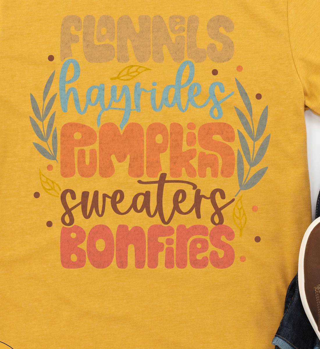 Fall Festivities Flannel Shirt - Pumpkins & Bonfires