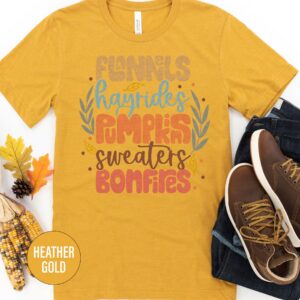 Fall Festivities Flannel Shirt - Pumpkins & Bonfires