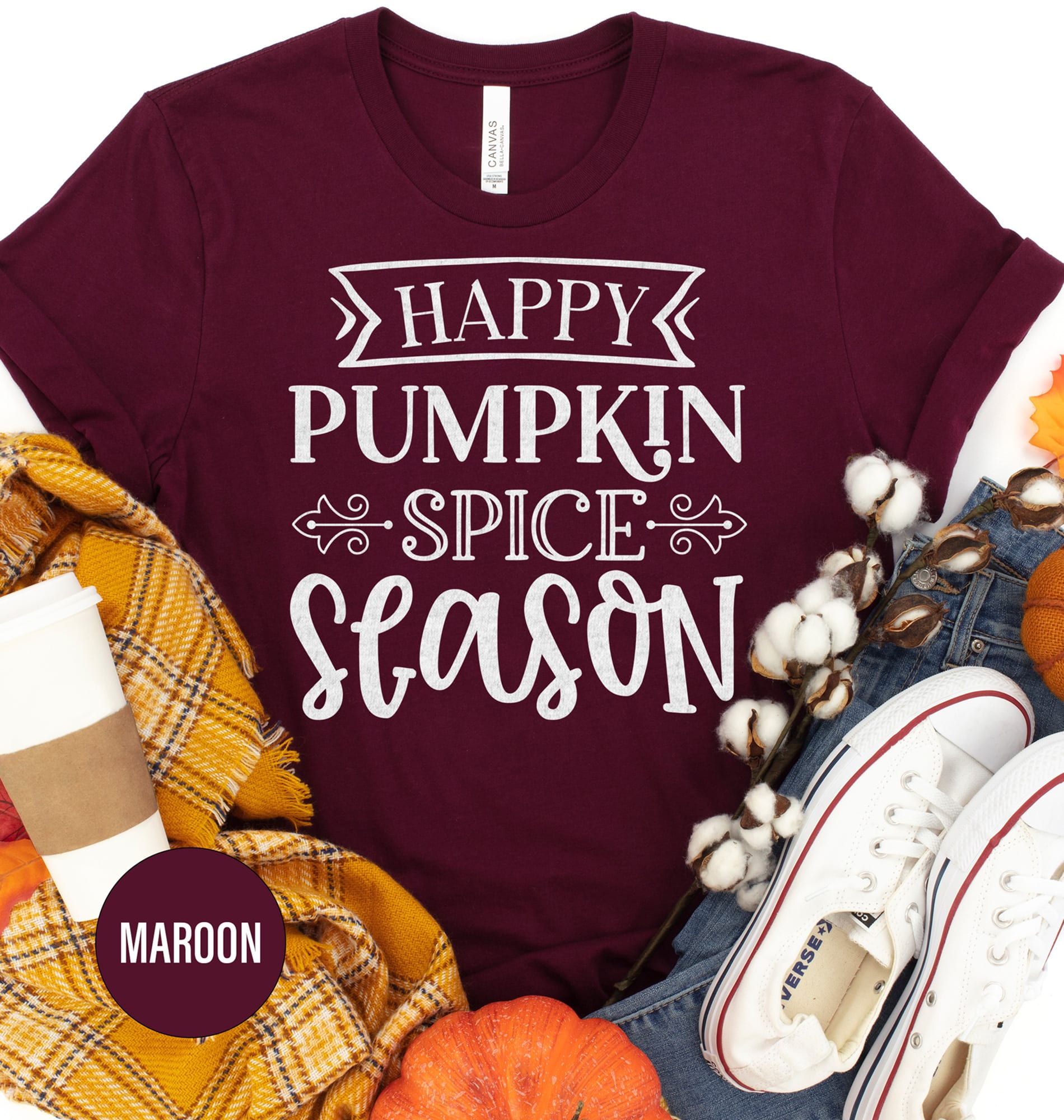 Holidayshirts.com's Cozy Pumpkin Spice Fall Tee
