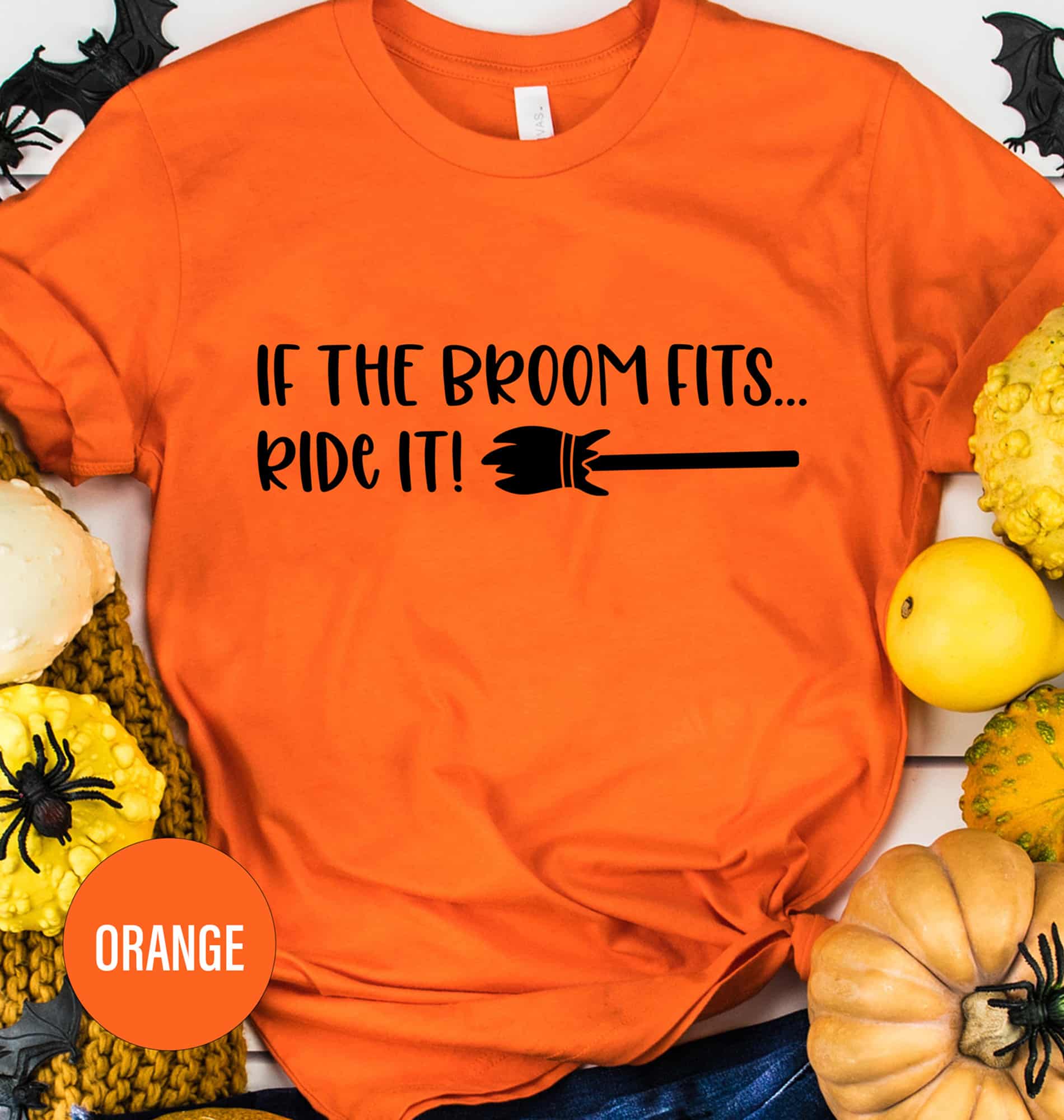 If The Broom Fits Ride It Halloween T Shirt
