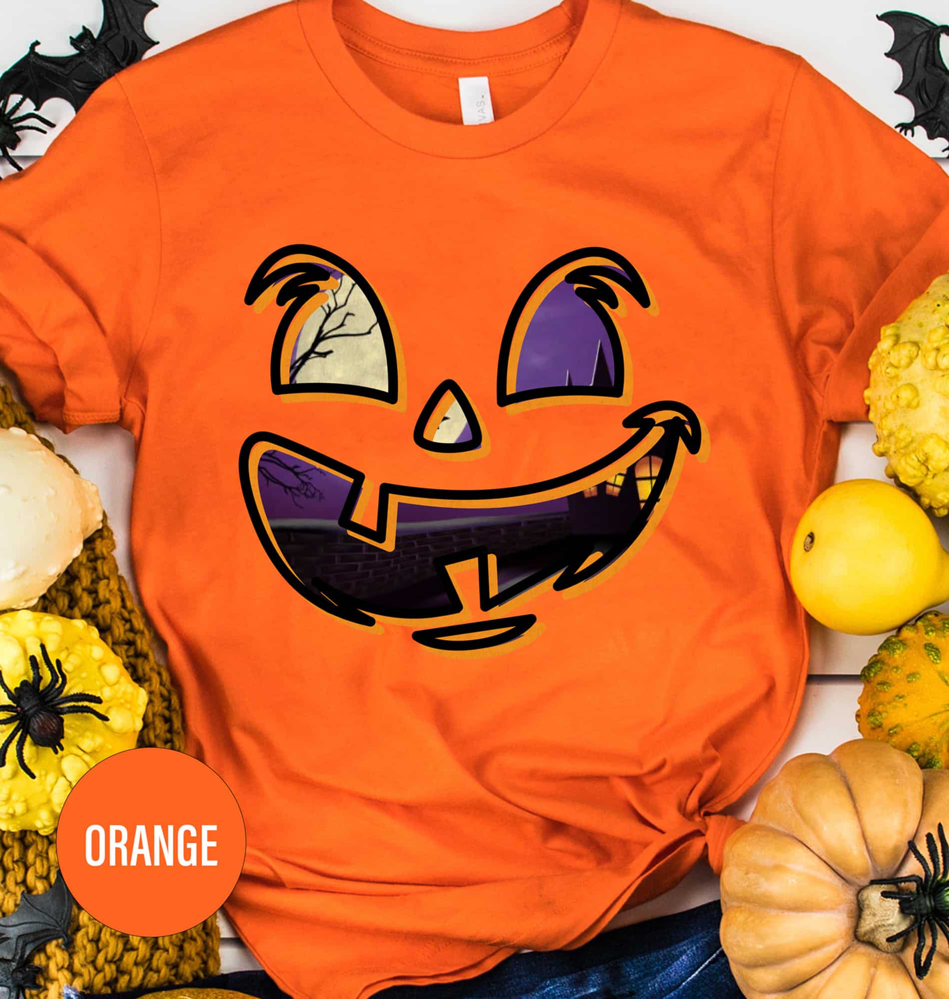 Spooky Pumpkin Face Halloween T Shirt