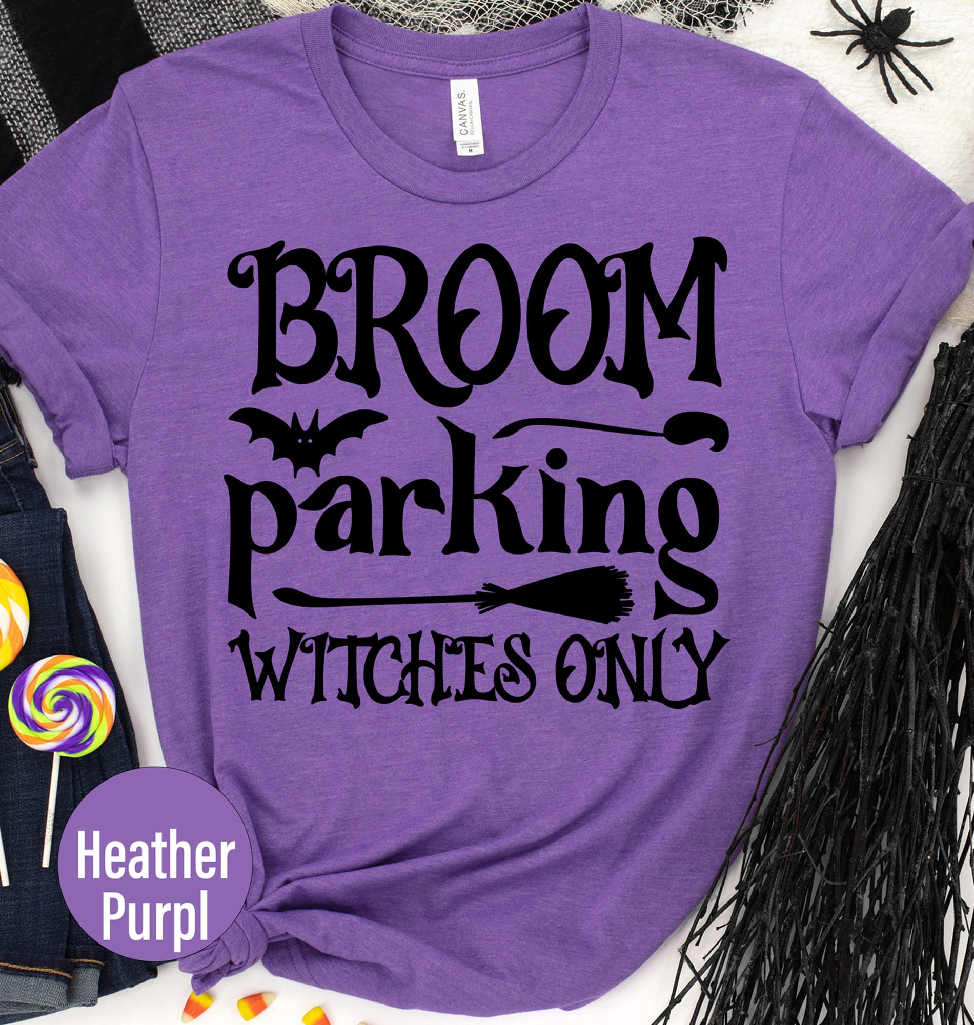 Broom Parking Witches Only Halloween T Shirt