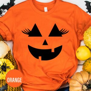 Cute Girl Pumpkin Halloween T Shirt