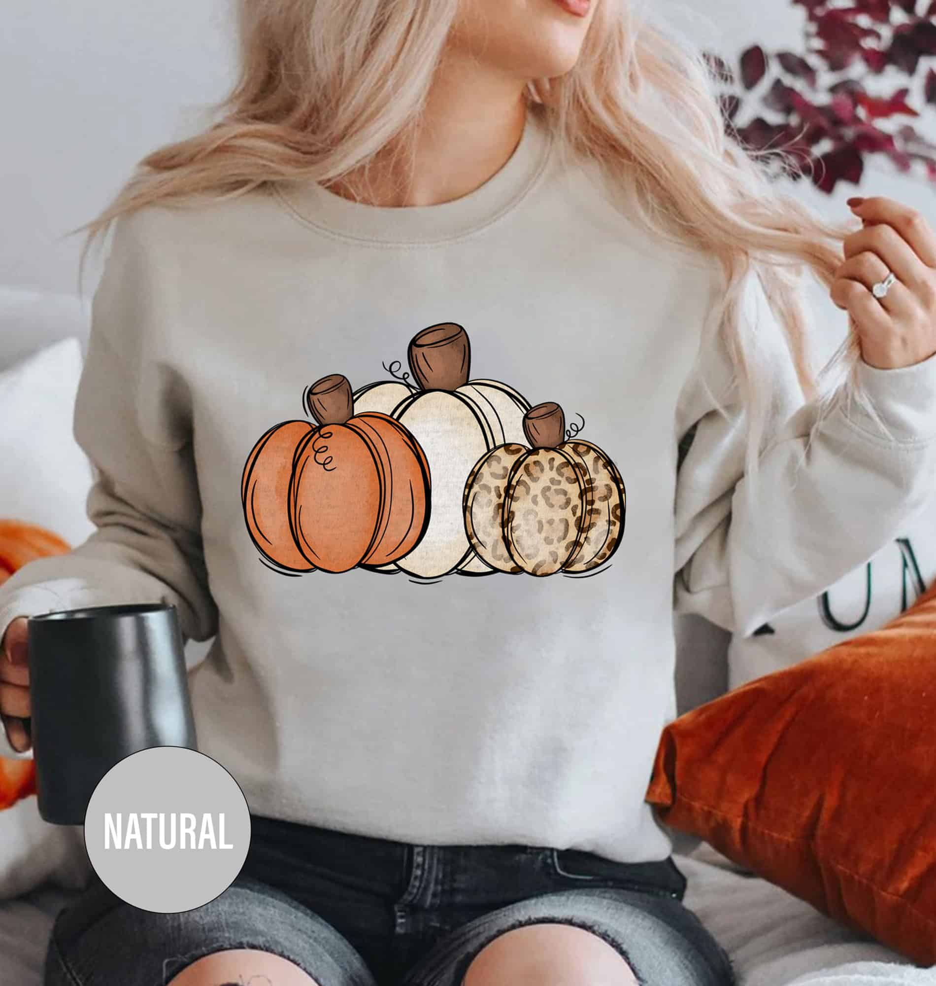 Autumn Leopard-pumpkin Tee From Holidayshirts