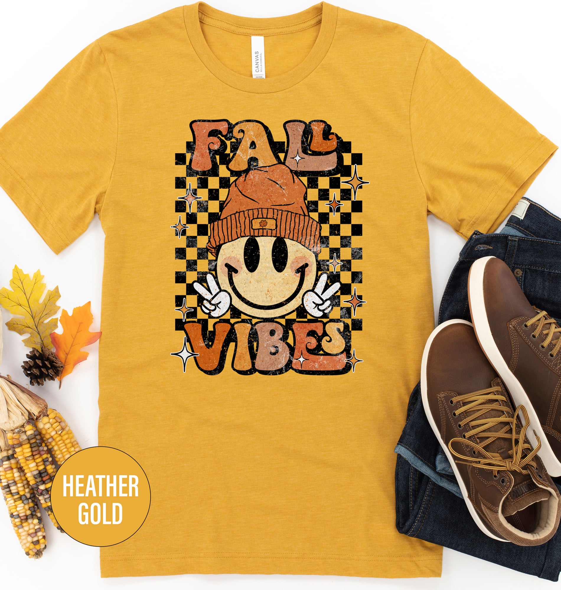 Fall Vibes Vintage-style Tee From Holidayshirts