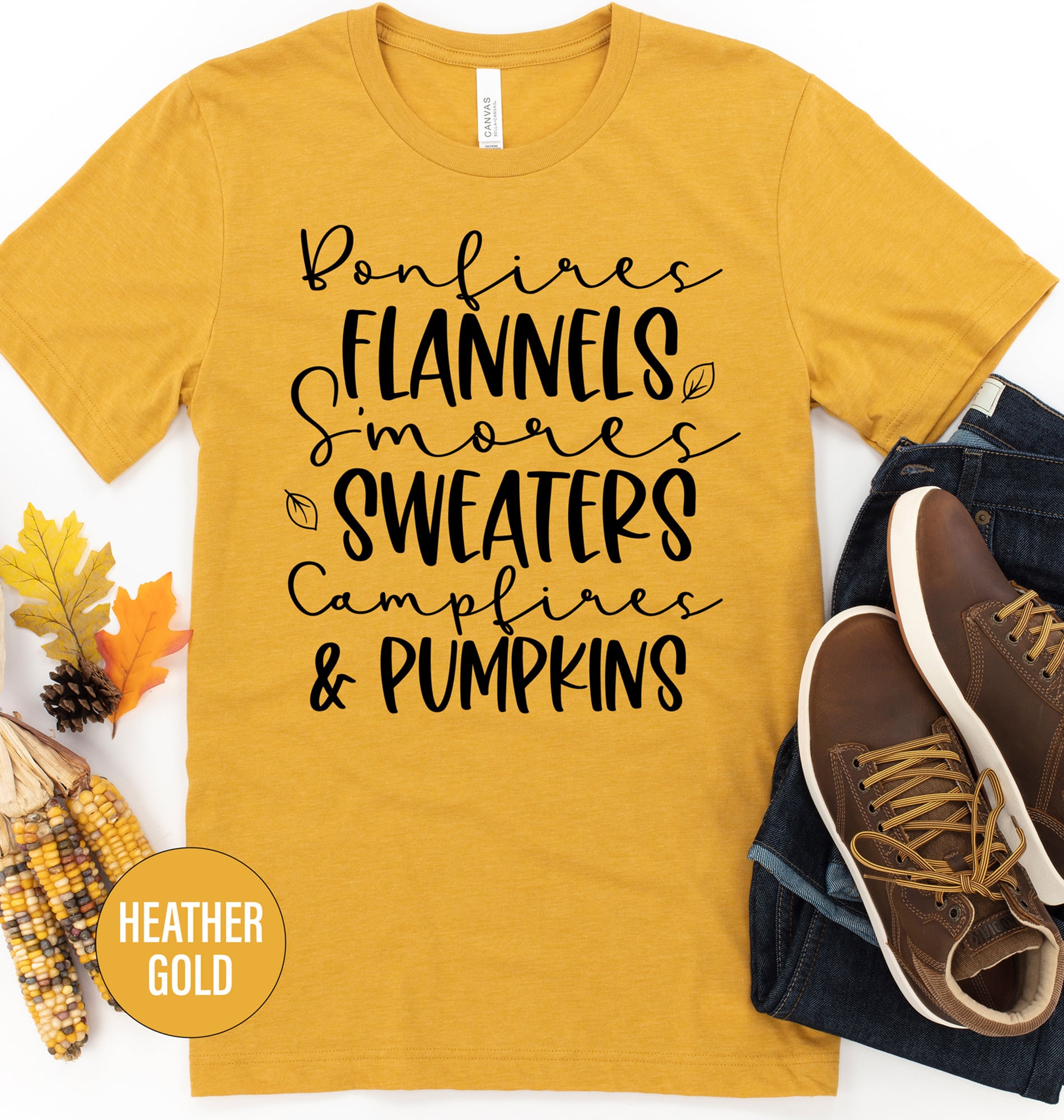 Flannel S'mores Sweater & Pumpkin Tee - Holidayshirts