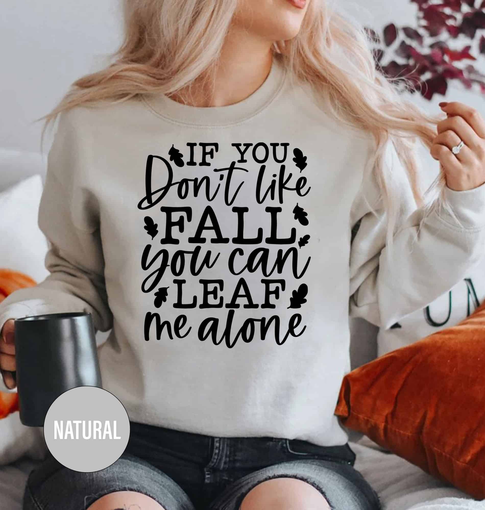 "leaf Me Alone" Humor-filled Fall Tee - Holidayshirts.com