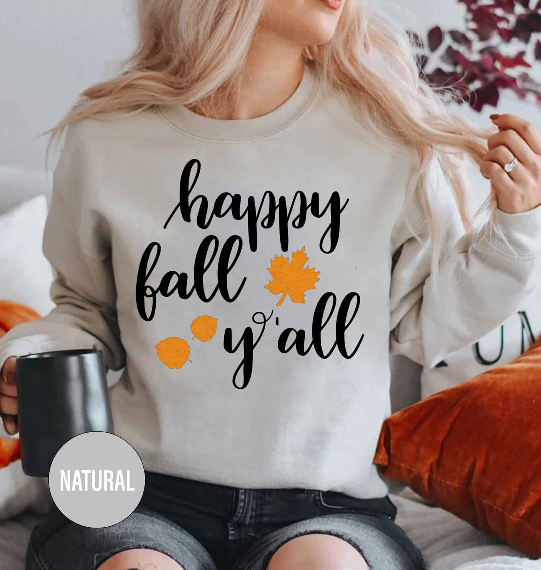 Happy Fall Y'all Festive Tee From Holidayshirts