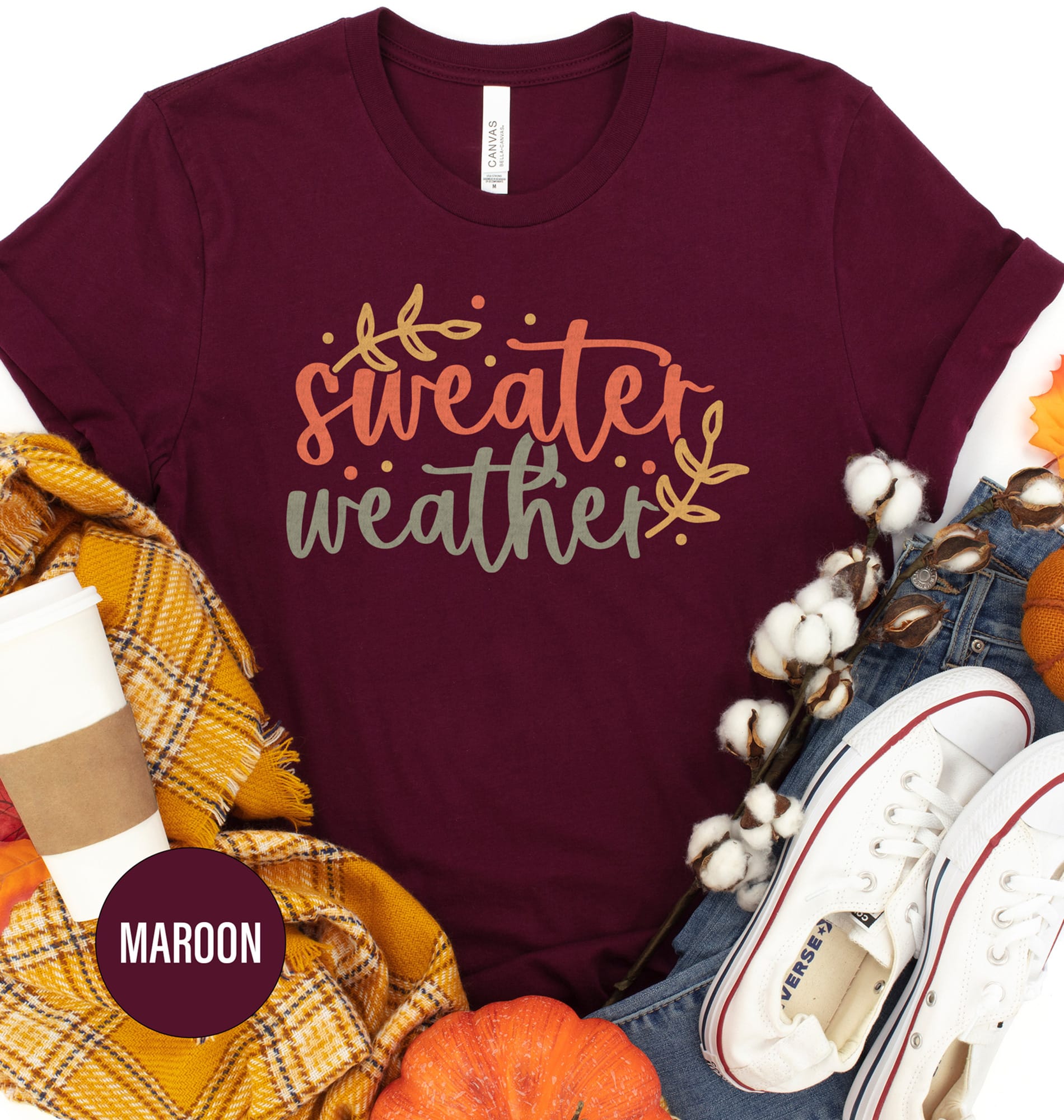 Autumn Bliss Cozy Sweater Tee - Holidayshirts.com