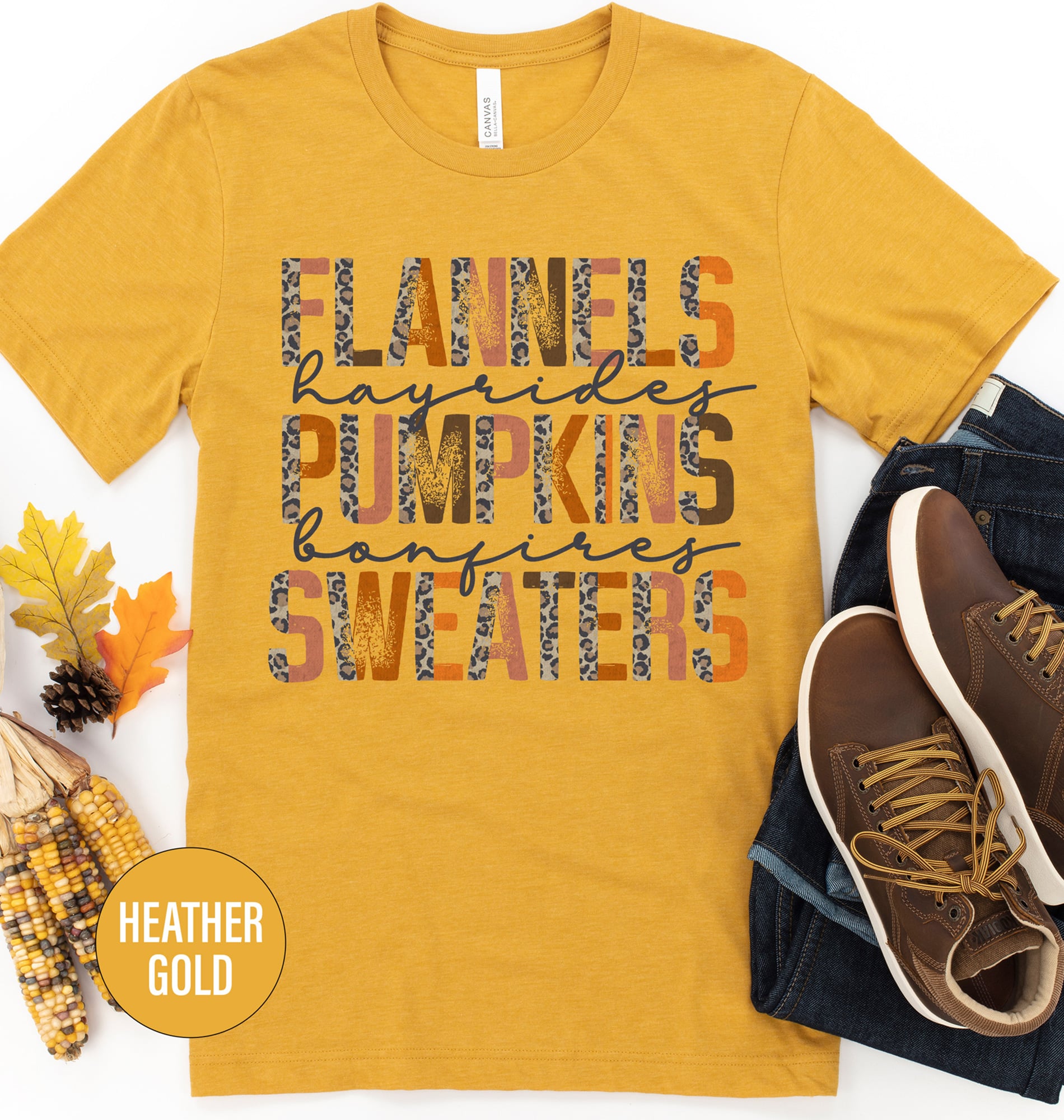 Cozy Pumpkin Flannel Sweater Tee - Holidayshirts