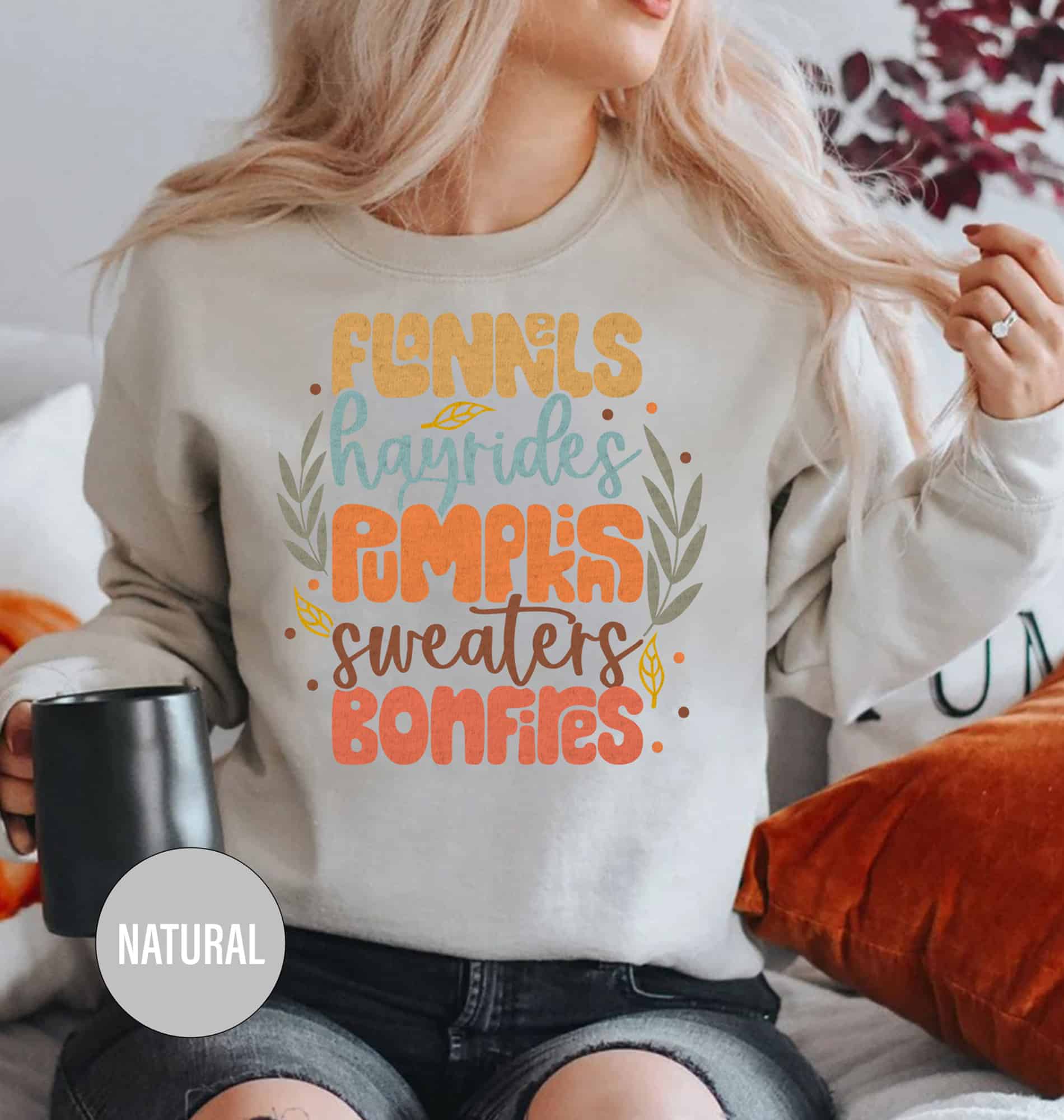Fall Festivities Flannel Shirt - Pumpkins & Bonfires
