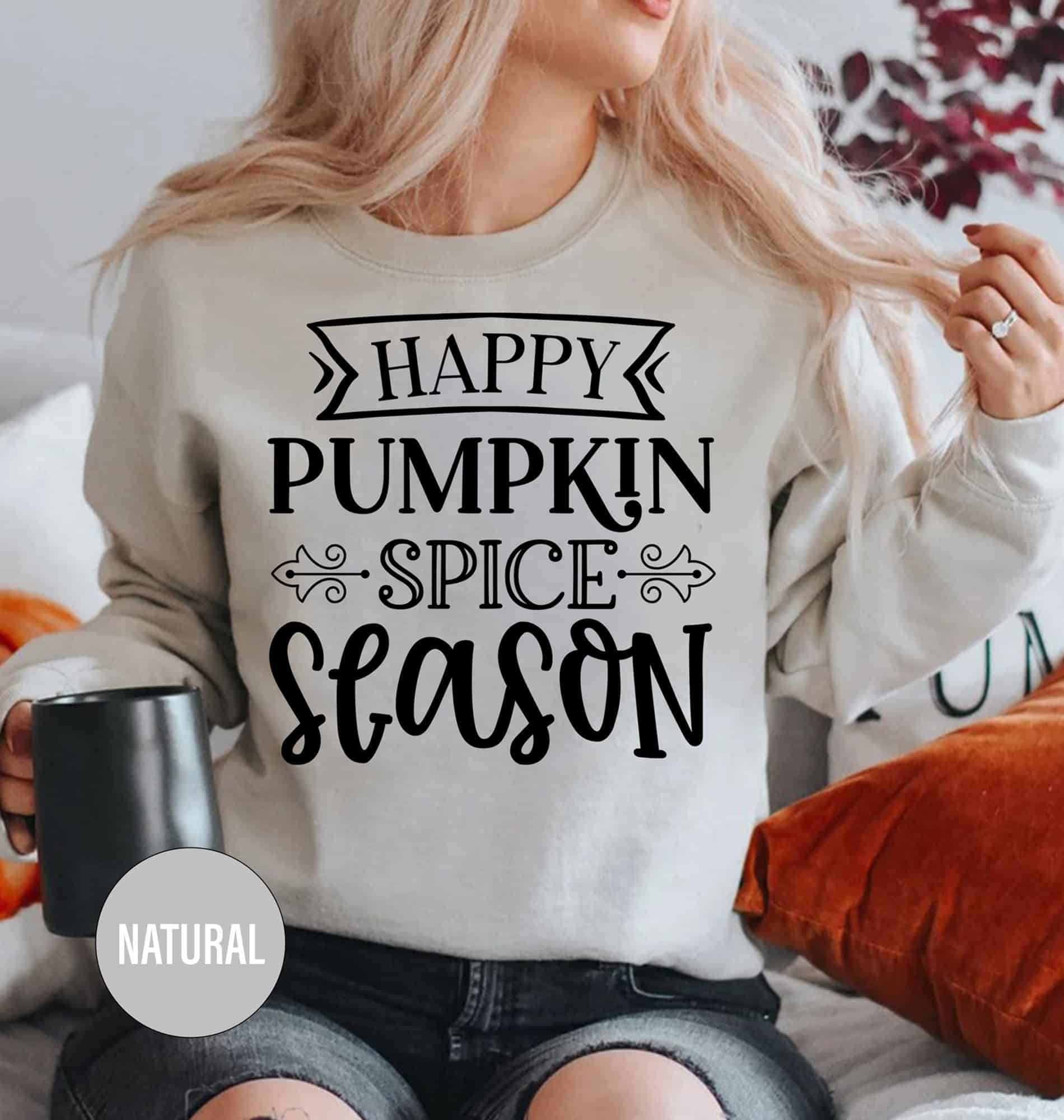 Holidayshirts.com's Cozy Pumpkin Spice Fall Tee