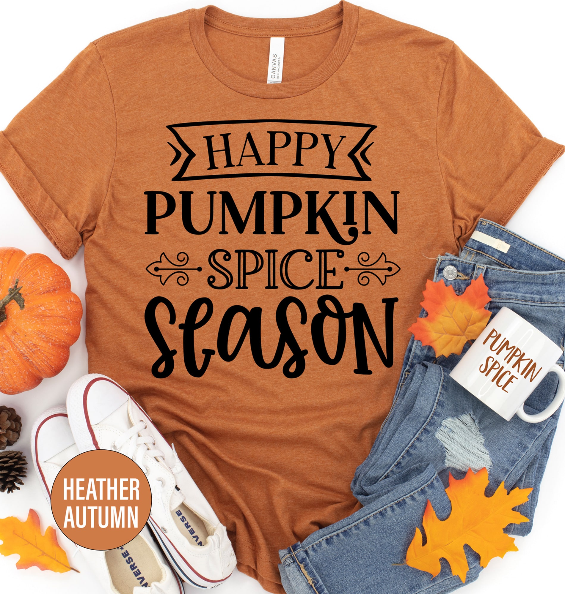 Holidayshirts.com's Cozy Pumpkin Spice Fall Tee
