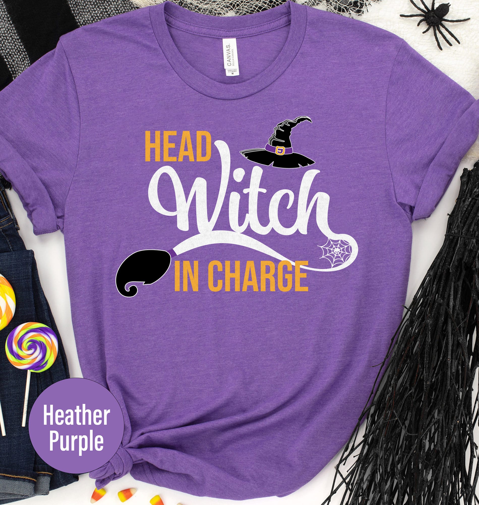 Head Witch In Charge Halloween T Shirt