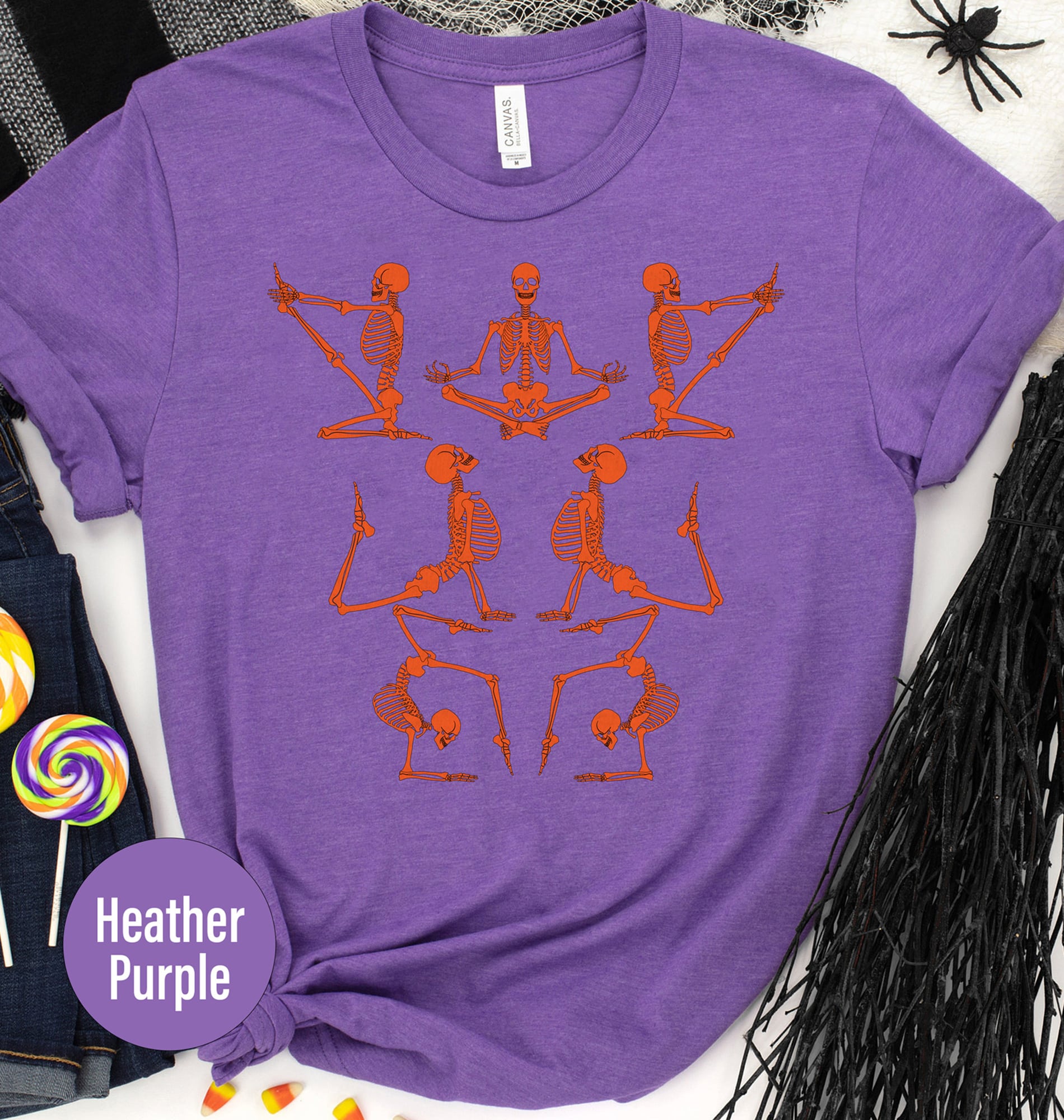 Yoga Skeletons Halloween T Shirt