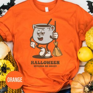 Crazy Witches Bright Halloween Tee From Holidayshirts