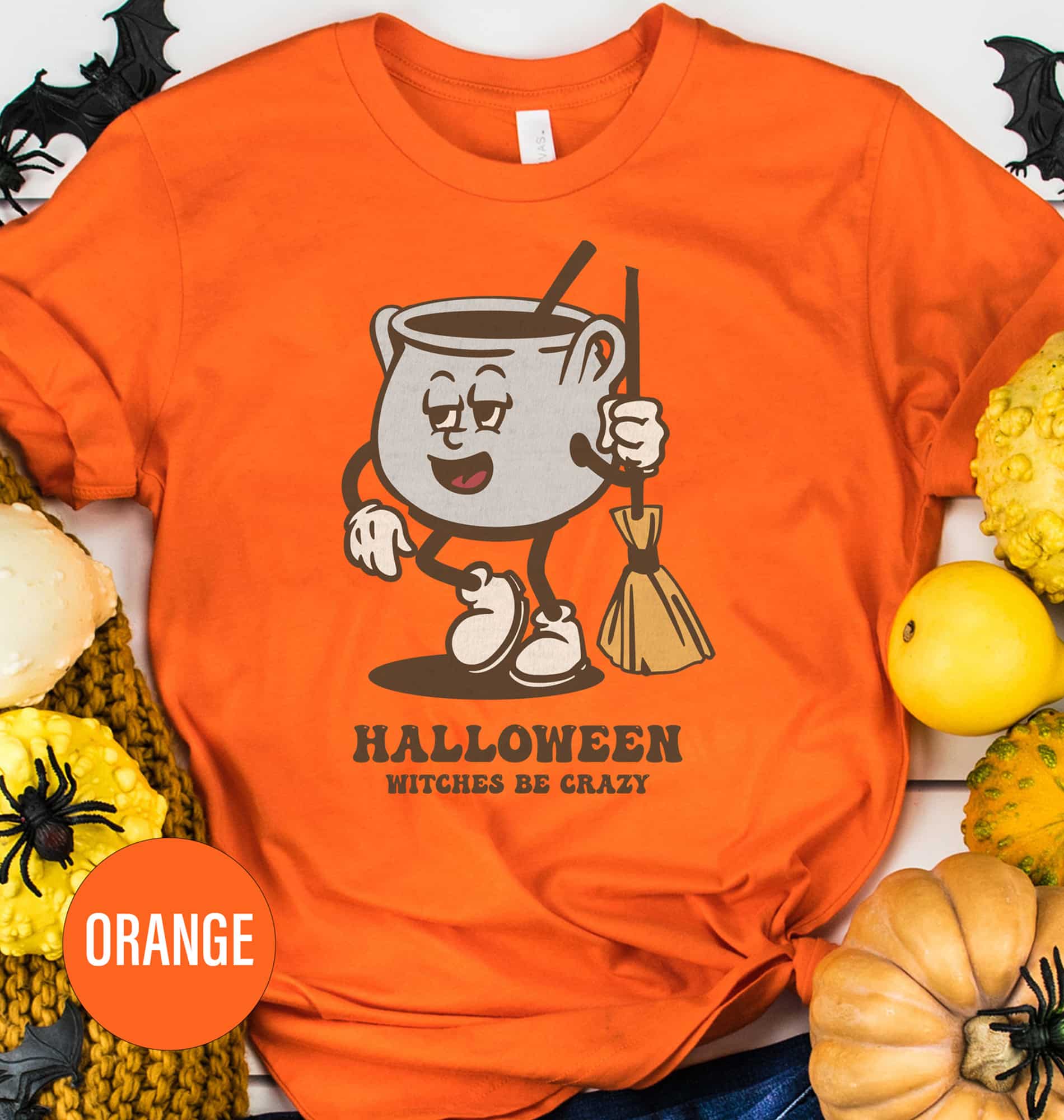 Crazy Witches Bright Halloween Tee From Holidayshirts
