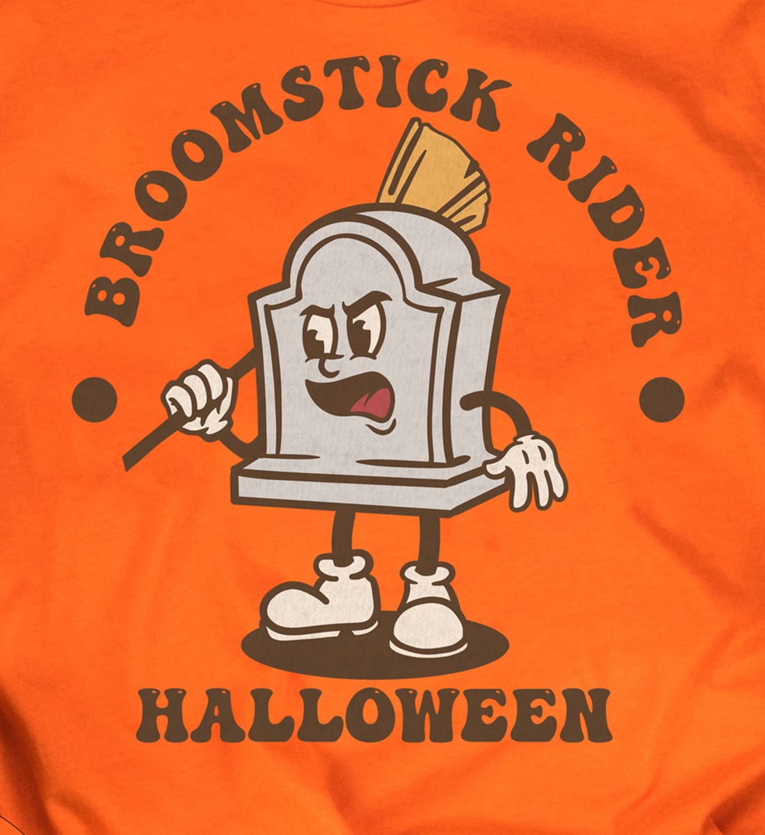 Spooky Broom Rider Halloween Tee - Holidayshirts.com