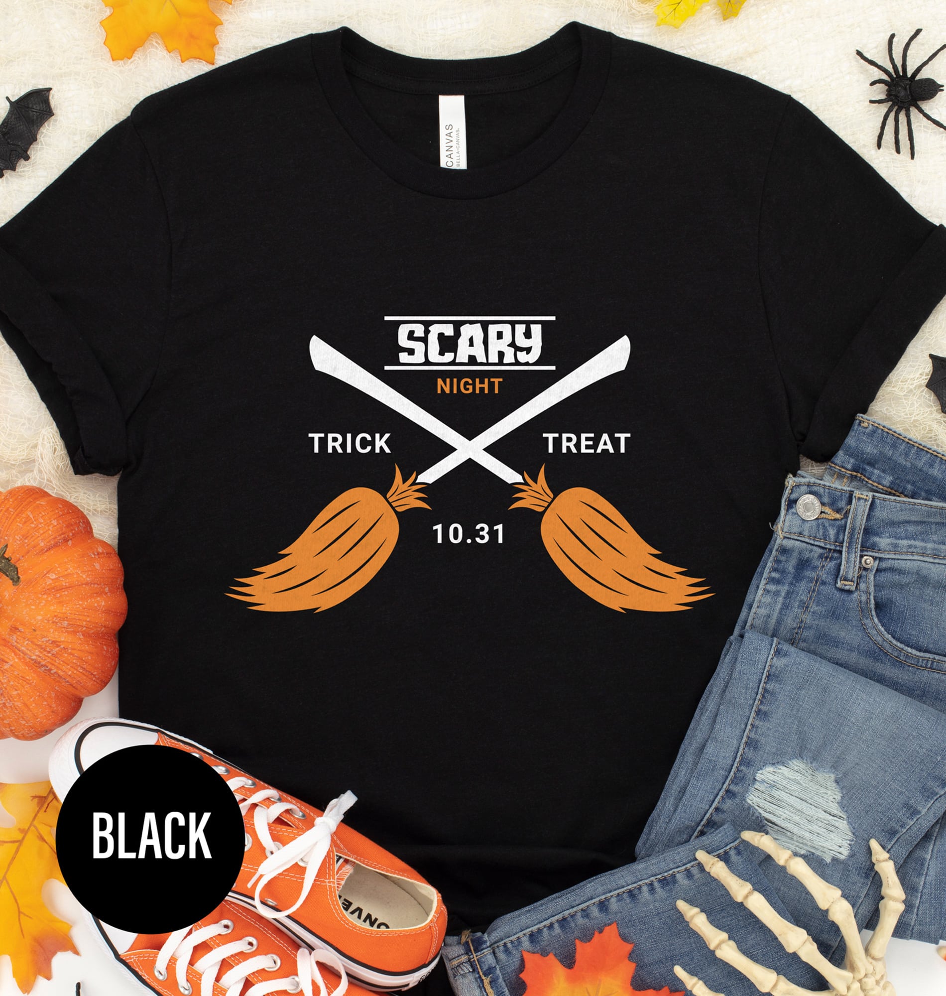 Vintage Scary Night Halloween Tee - Trick Or Treat