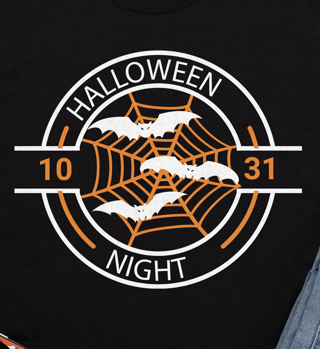 Spooky Bat Night Tee - Unique Halloween Apparel