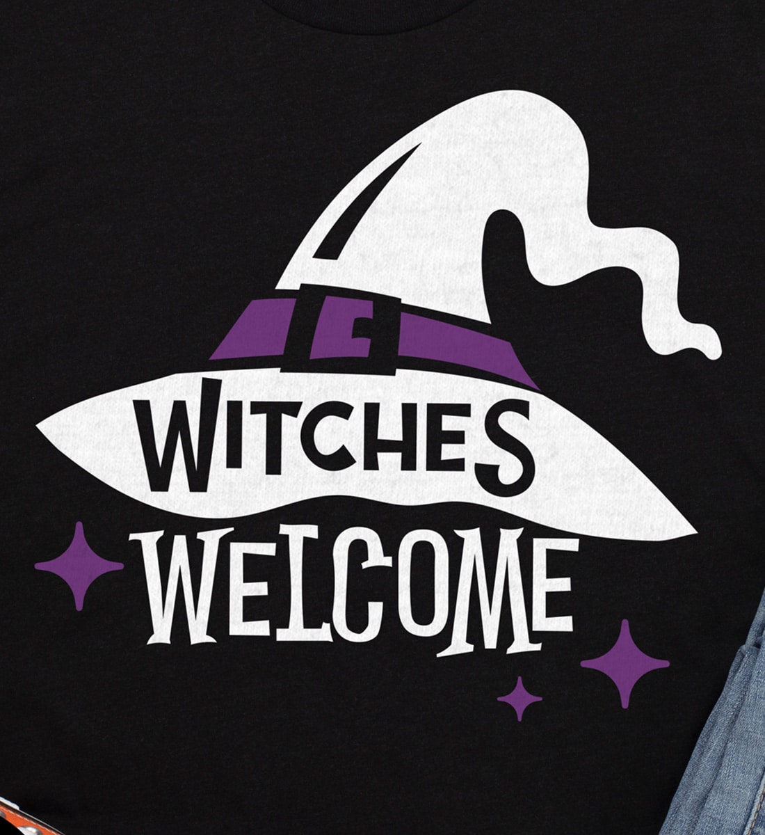 Sleek Witches Welcome Halloween Tee