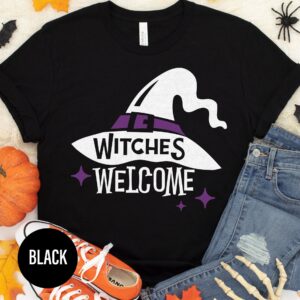 Sleek Witches Welcome Halloween Tee