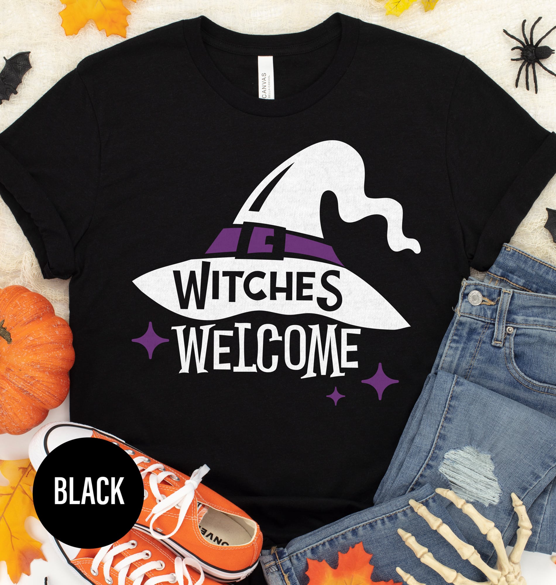 Sleek Witches Welcome Halloween Tee