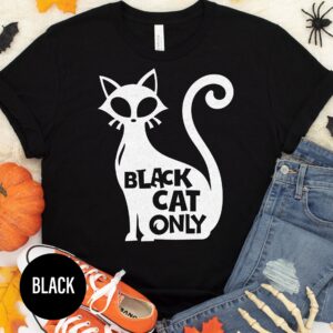 Spooky Black Cat Comfy Tee - Halloween Exclusive