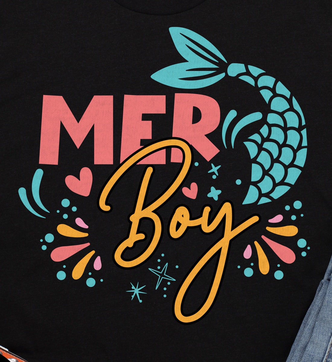 Mermaid Boy Chic Halloween Tee - Holidayshirts.com
