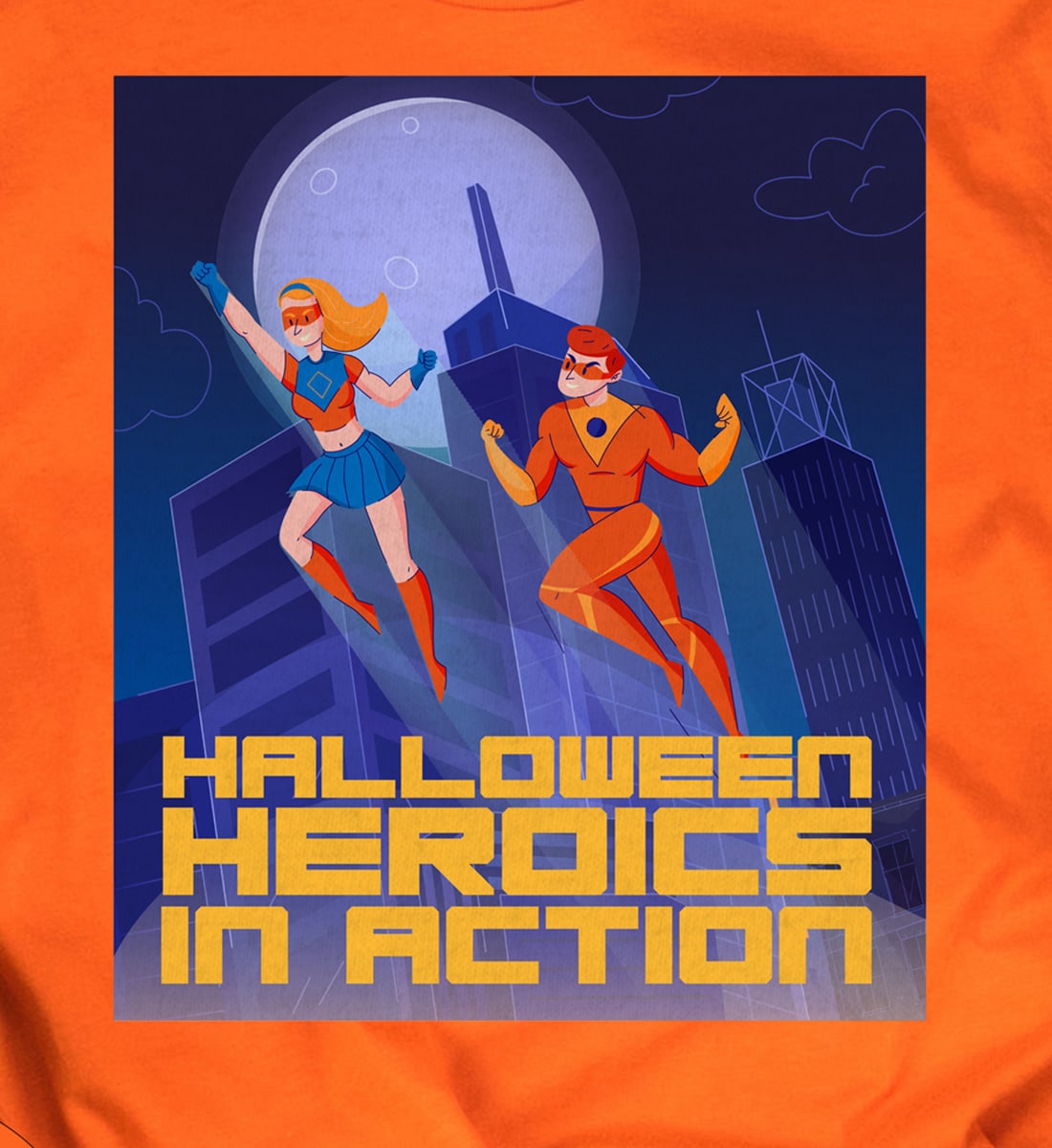 Holidayshirts Spooky Halloween Heroics Tee